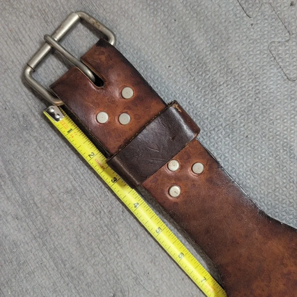 BOLLINGER Weight Lifting Belt MEDIUM Leather Body Building 34-38 Made in Mexico‎